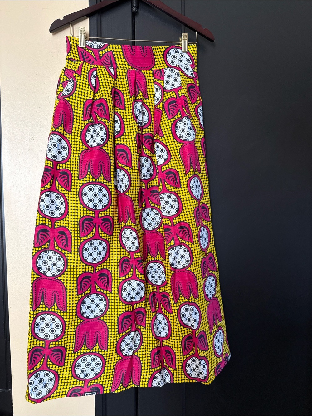 Bold Pink & Yellow Floral Maxi Skirt